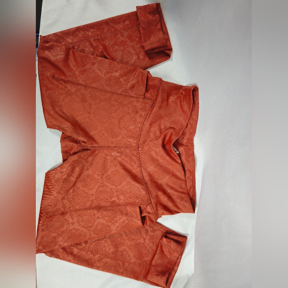 Burnt Orange Snakeskin Print Active Jacket